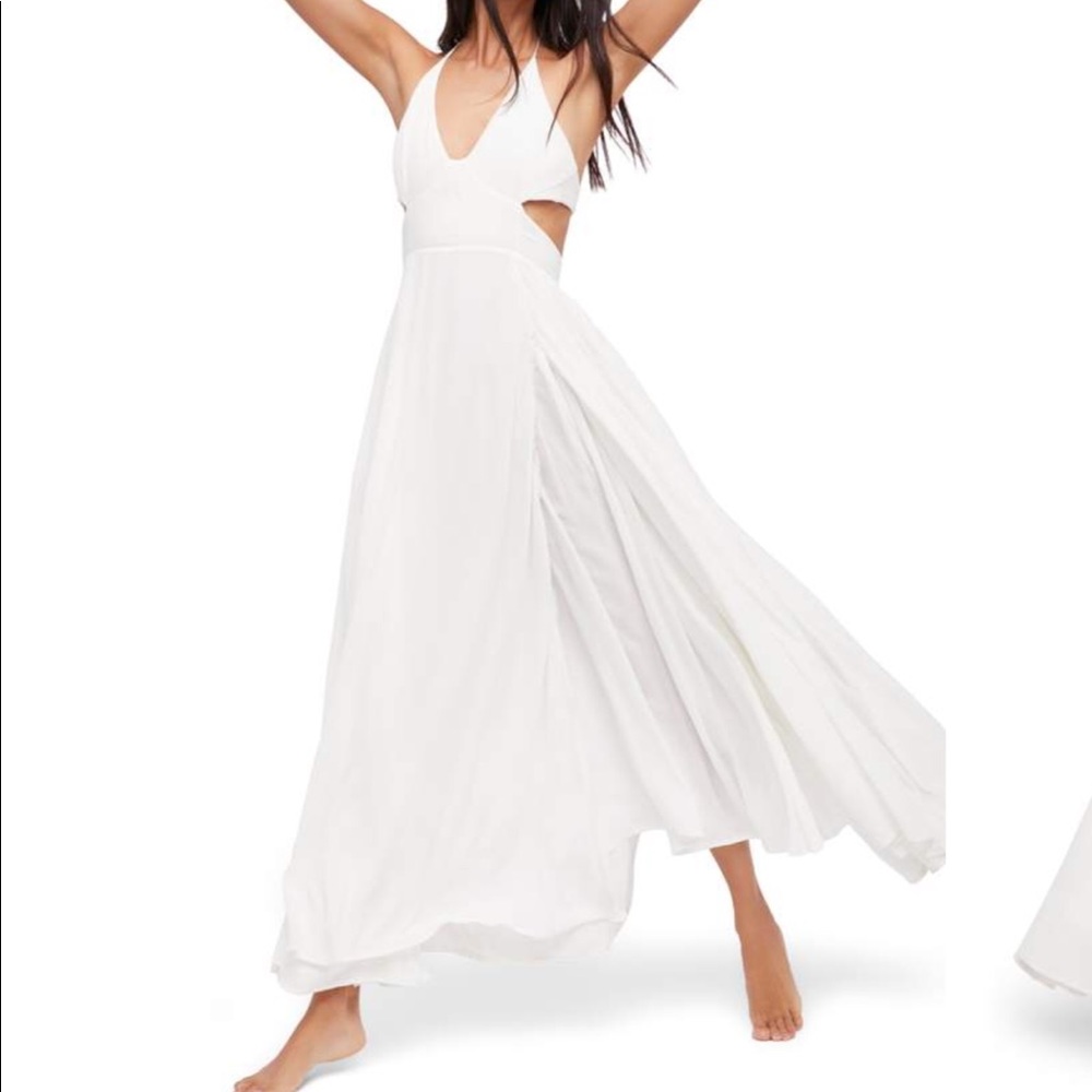 Free People Lille Maxi Dress in White Small